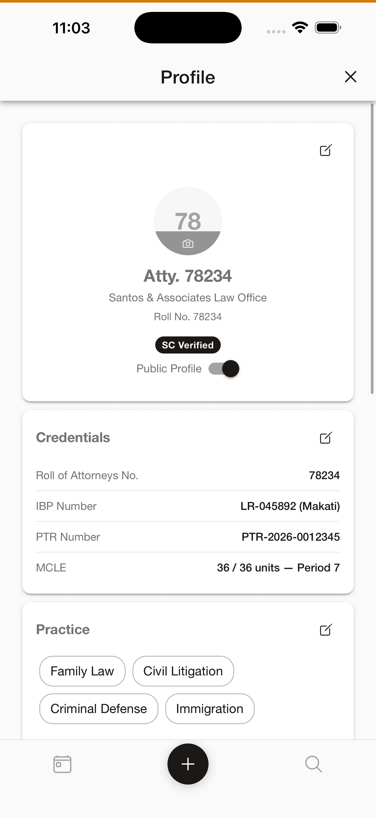 Lawyer profile